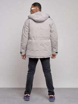 Куртка мужская зимняя с капюшоном молодежная серого цвета 88911Sr - Mtforce фото 9