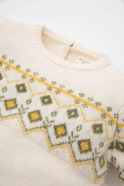 Свитер с этническим узором для маленьких мальчиков - Defacto фото 2