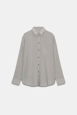 ZW COLLECTION STRIPED FLOWING SHIRT - Zara фото 16