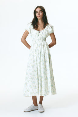 Vestido con cintura nido de abeja - H&m фото 6