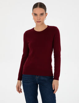 Vi_ne Slim Fit Bisiklet Yaka Basic Kazak