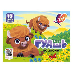 Гуашь Луч ZOO 15 мл 12 цв. ассорти набор баночек