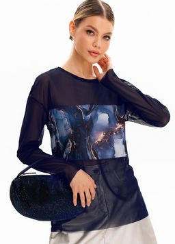 Лонгслив из сетки