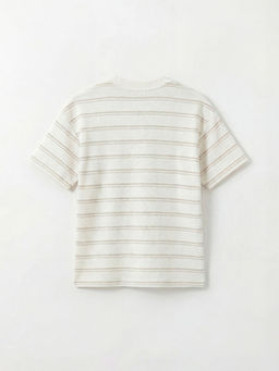 Bisiklet Yaka ?izgili Erkek ?ocuk Ti??rt