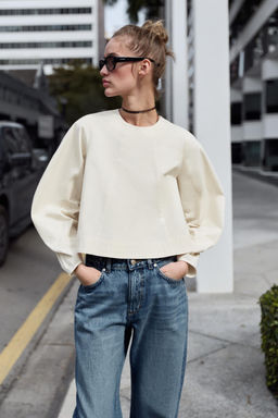 TOP CORTO MANGA VOLUMEN / Crudo - Zara фото 5