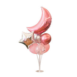 Цена за 5 шт. Воздушный шар фольгированный 18" «Звезда», серебряный