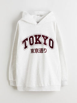 Kap??onlu Tokyo Bask?l? Erkek ?ocuk Sweatshirt