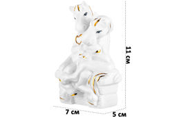 Фигурка декоративная 7*5*11 см Лошади-влюбленная пара белая с золотом, фарфор - Elan gallery фото 2