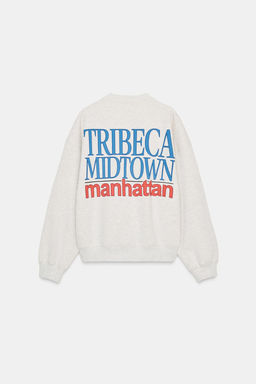 SWEATSHIRT WITH CONTRAST SLOGAN