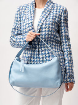 Кожаная сумка Azaro 30712 голубой