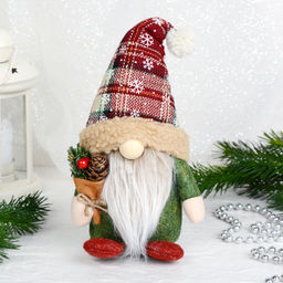 Новогоднее украшение Гном 11x8x22 см / B118 /уп 100/ - ГалеонТрейд фото 3