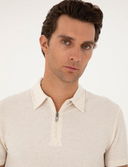 Футболка узкого кроя цвета экрю - Cacharel фото 2