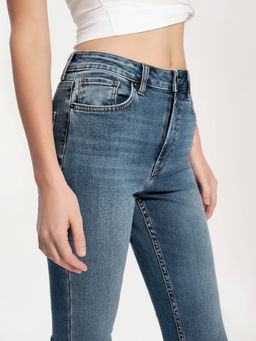 CONTE CON-721 Джинсы skinny с эффектом потёртостей и необработанным краем blue - Conte elegant фото 6
