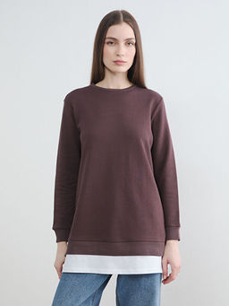 Bisiklet Yaka Kad?n Sweatshirt Tunik