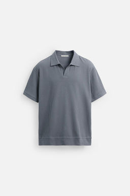 VERTICAL TEXTURED POLO SHIRT - Zara фото 8
