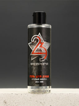 Цена за 2 шт. Гель для душа «С 23 Февраля!», 250 мл, аромат пряного цитруса, Чистое счастье