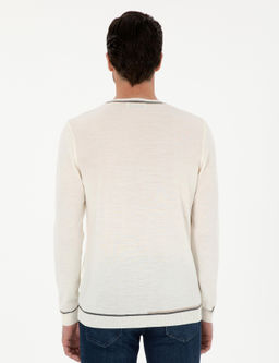 Белый зауженный свитер - Cacharel фото 5