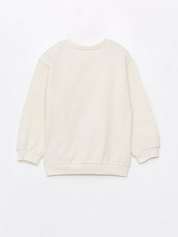 Bisiklet Yaka Uzun Kollu K?z Bebek Sweatshirt ve E?ofman Alt 2li Tak?m - Waikiki фото 3