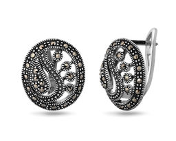 Серьги, марказит, SL-AGA553