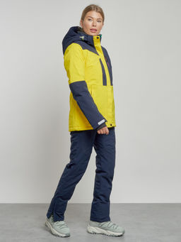 Горнолыжный костюм женский зимний желтого цвета 03307J - Chunmai фото 2