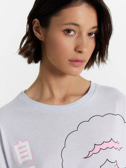 Туника женская домашняя голубая с принтом - Mark formelle фото 4