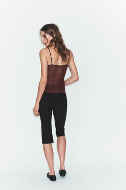 TOP TUL LENCERO / Marr?n oscuro - Zara фото 4