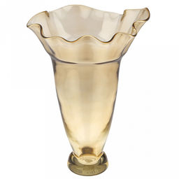 Ваза для цветов стеклянная "Фазолетто-2" 6,7л, д29,2см, h35,7см, средняя, свободного выдувания, "Каштан" (Россия)