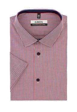 Сорочка мужская короткий рукав GREG 624/201/5571/ZN/1p_GB