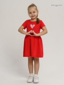 Платье Лето красный-лав - Sovalina фото 3