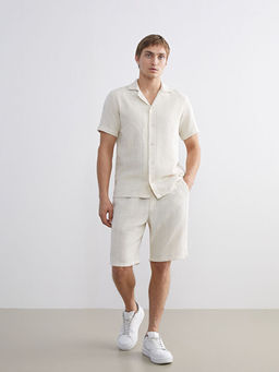 Regular Fit Resort Yaka K?sa Kollu Erkek G?mlek