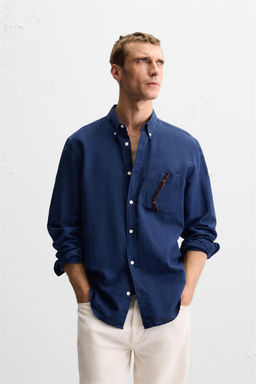COTTON - LINEN SHIRT - Zara фото 12