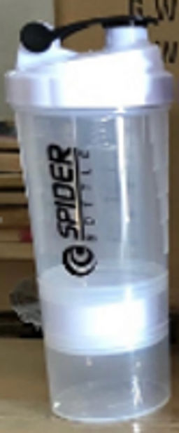 Бутылка/Шейкер СПАЙДЕР SHS-500 белая, для спортивного питания 500ML