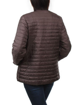 K-527 DK. BROWN Куртка демисезонная стеганая женская (70 гр. холлофайбер) - Fashion фото 8