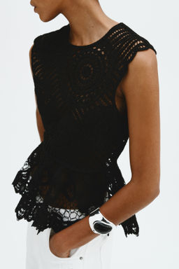 Top efecto crochet con peplum - H&m фото 4