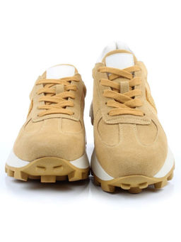 04-PCJ98-5 SAND Кроссовки демисезонные женские (натуральная замша, текстиль)
