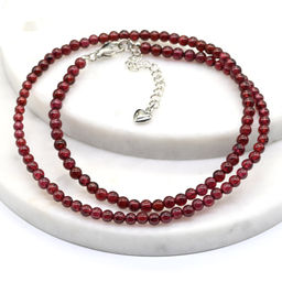 Чокер женский из граната шарик 3мм, 40см Радуга камня