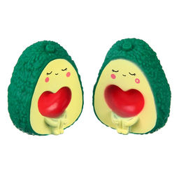 Резиновые игрушки для ванны Крошка Я «Авокадики», 6.5 см, с пищалкой, 2 шт.