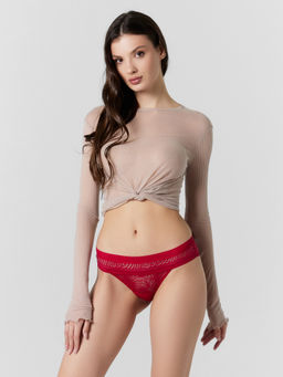 Цена за 2 штуки! Трусы слипы женские красные кружевные