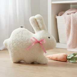 Подушка декоративная арт.4692-02 Кролик ОЛИФ шерсть белый