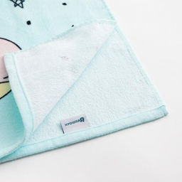 Полотенце - пончо детское махровое «Крошка Я. Единорог», 60×120 см, хлопок 100%, голубое