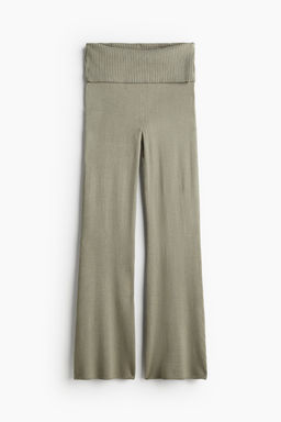 Pantalon acampanado de punto fino - H&m фото 4