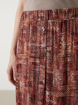 Beli Lastikli ?i?ekli A Kesim Etek