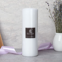 Свеча столбик белая 6х18 см / SS8 /уп 24/*