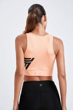 Спортивный бюстгальтер из плотной ткани DeFactoFit с круглым вырезом  фото 8