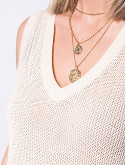 VILATTE / Летний топ полупрозрачной вязки из хлопка  фото 3