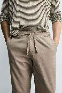 PANTAL?N RELAXED FIT ALGOD?N - LINO / Verde