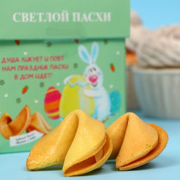 Печенье с пасхальными пожеланиями 35 г, Светлой Пасхи (мятный), 5 штук в упаковке - Simaland фото 5