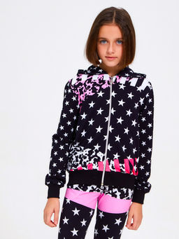 Толстовка "Звезды",чёрно-белый