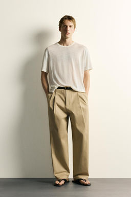 CAMISETA RELAXED FIT 100% LINO / Crudo