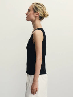 Базовый топ из эластичного хлопка / Zarina фото 4